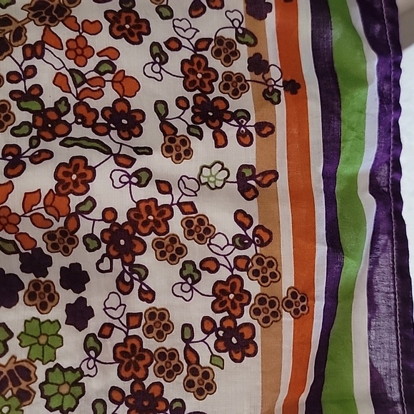 Vintage Strapless Sundress/Off-White Cotton/Border Print - Picture 5 of 5